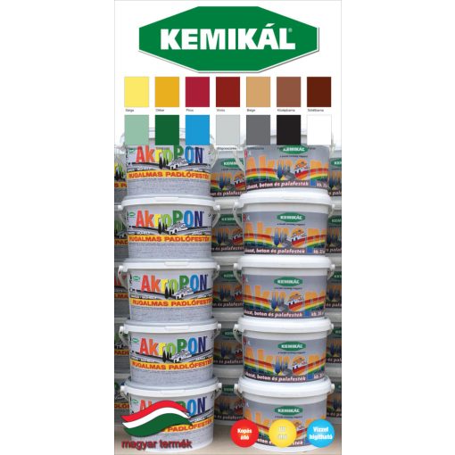 KEMIKÁL - AkroPon flexibilis padlófesték 15l világosszürke