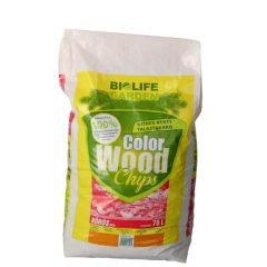 Bio Life Wood chips Színes kerti talajtakaró vörös 70l